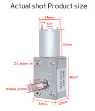 DC 6V/12V/24V JGY370 High Torque 1RPM~375RPM ...