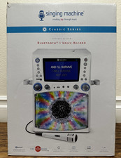 The Singing Machine Karaoke System Bluetooth Mic White STVG785BTW