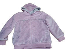 Disney Princess pink full zip hooded fleece jacket size 7
