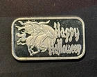 New ListingHappy Halloween Headless Horseman 1oz .999 Fine Silver Art Bar