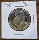 1958 Proof Franklin Half Dollar from original set stored in a flooded basement