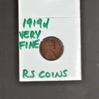 1919D   VERY FINE   LINCOLN CENT   VERY FINE  1919D /  RS COINS #26R  FREE SHIP
