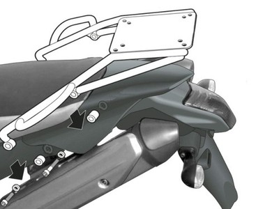 SHAD Top Box Rack Rear Case Carrier Kit Halterung für Yamaha XT660 (04-16)