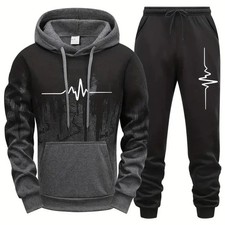 Men's Tracksuit Set Hoodie Joggers 2 Piece Casual Sportswear Sweat Suit