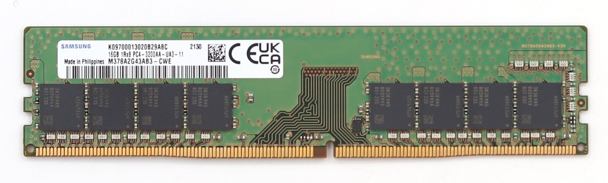 Samsung 16GB 1RX8 PC4-3200AA-UA3-11 Non Ecc Unbuffered Memory