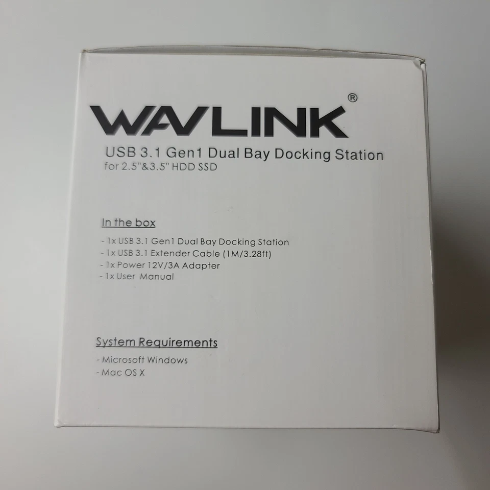 Wavlink Dual Bay External Hard Drive Docking Station USB 3.1 to SATA I/II/III - Image 4 of 4