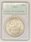 1881-S Morgan Silver Dollar PCGS MS63 OGH Green holder
