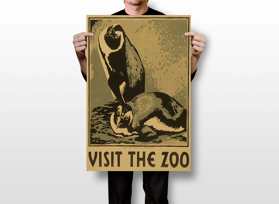 1936 Visit The Zoo! Penguin Classic Wpa Federal Wall Art Home - POSTER 20"x30" - Imagem 3 de 3