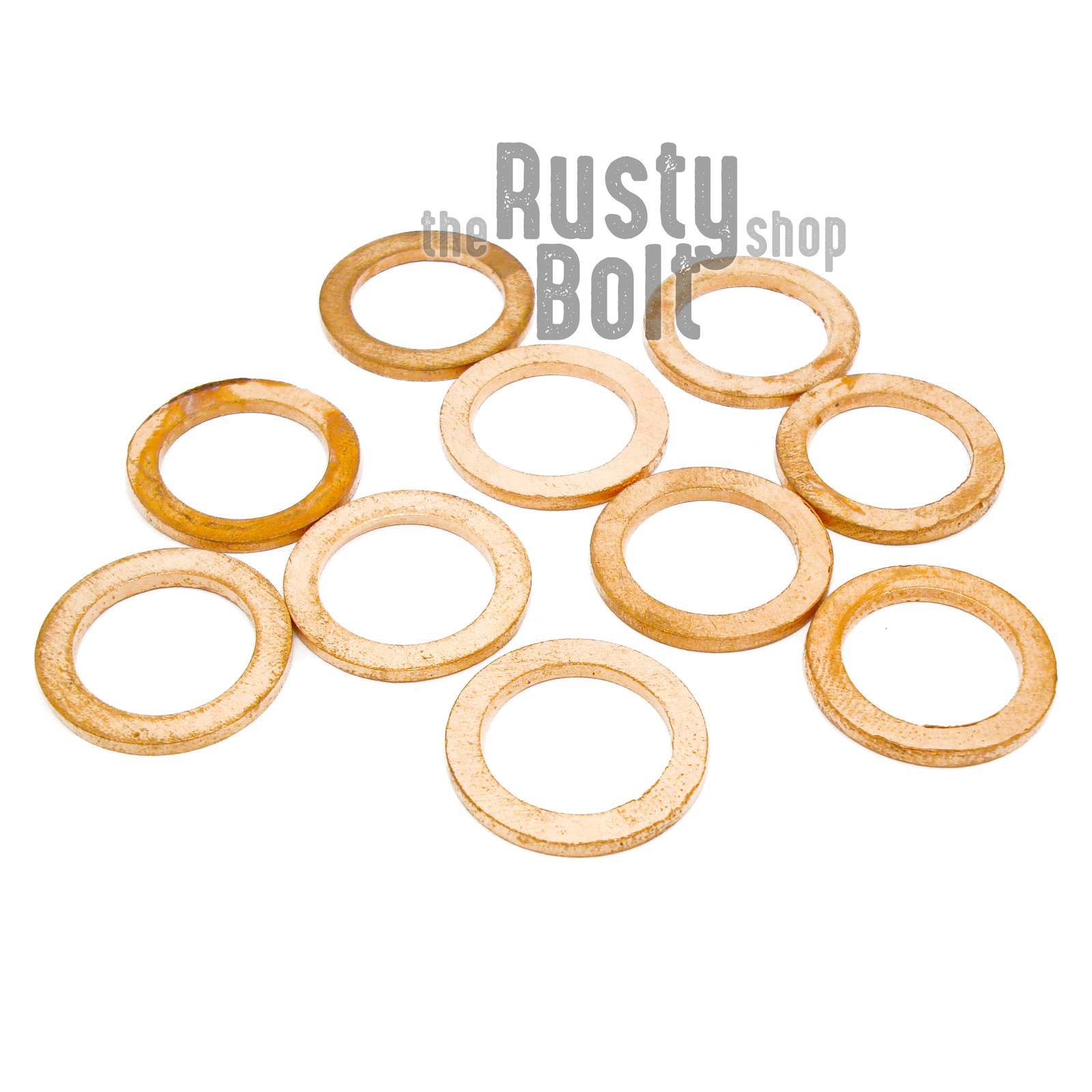 10Pcs 14mm X 20mm X 1.5mm Copper Flat Washers - Hardware Replacement For Screws & Bolts