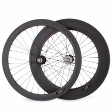 Carbon Track Road Bicycle Tubular Wheelset 700C Racing Fixed Gear Cycling Wheels