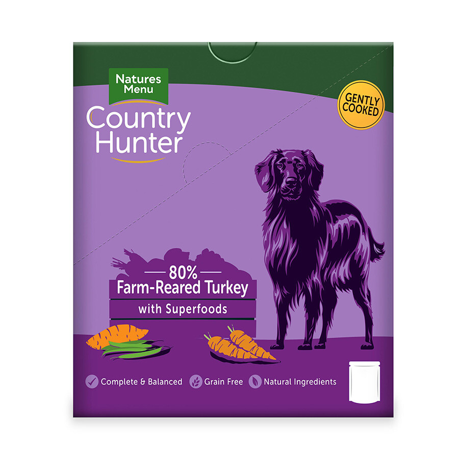 Natures Menu Country Hunter Grain Free Wet Dog Food Turkey 18 x