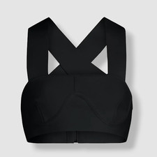 $140 Herve Leger Women's Black Knit Bra Cup Body-Con Top Size L