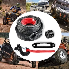 SPARKWHIZ Synthetic Winch Rope Cable Kit 26500LBS 3/8"x100FT Winch Line Cable US