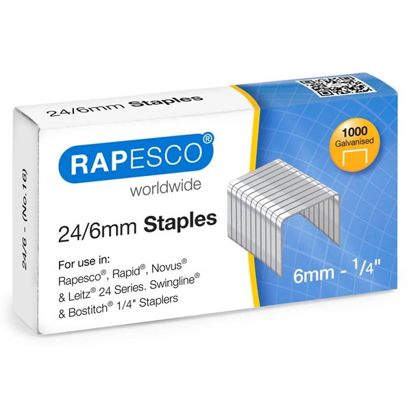 Rapesco® S24607Z3 1000 St. Heftklammern 24/6-image