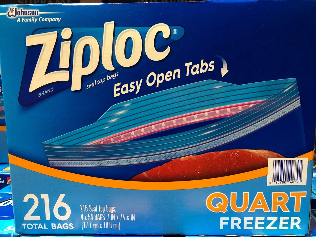 Ziploc Quart Freezer Bags - 54-Count