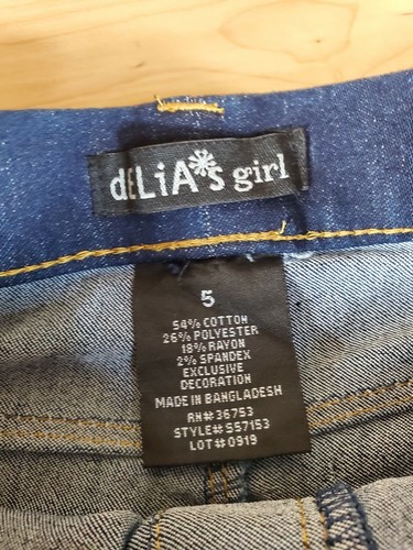 Delia's Girl Cat Kitten Jeans Size 5 Blue - Picture 4 of 10