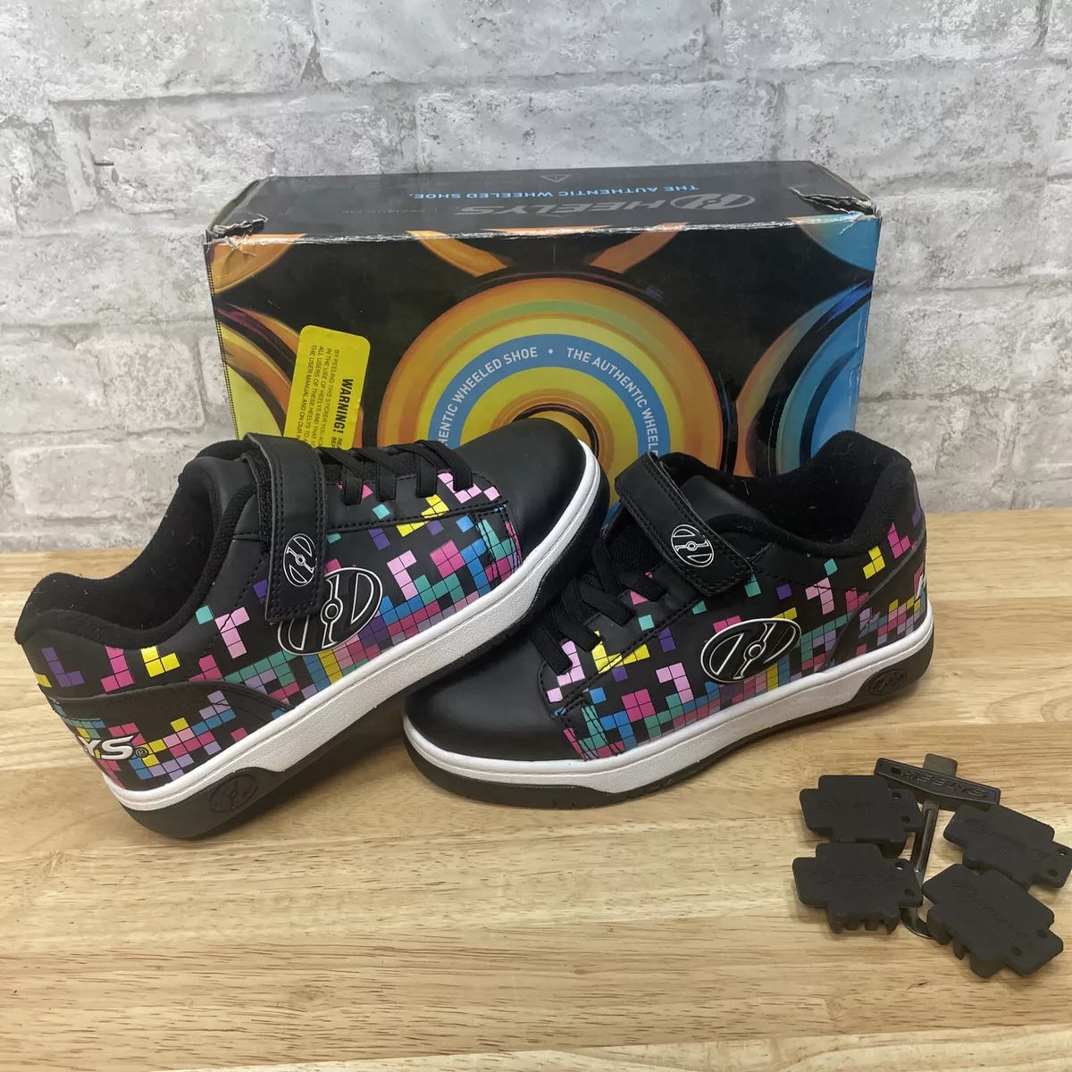 Heely s Dual Tetris Color Wheel Shoes Youth Size 4 Woman s 6 With