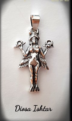 Colgante Diosa Sumeria Innana , ishtar ,lilith , Anunnaki  silver plata 925ml 