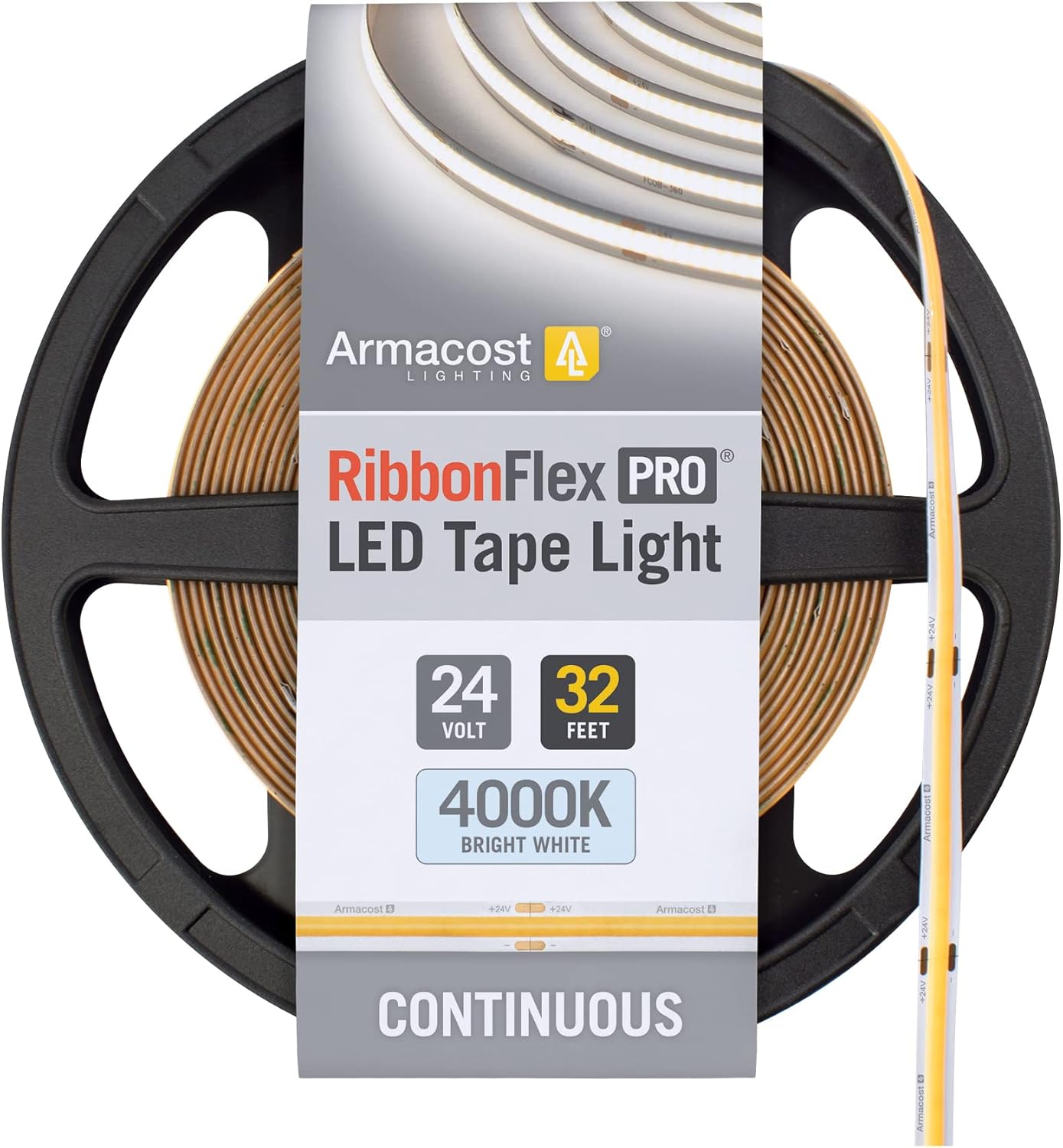 Ribbonflex Pro 24V White COB LED Strip Light Tape 4000K 32Ft (10M) 157250
