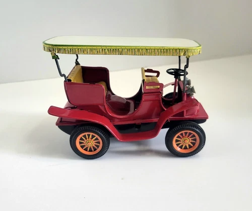 Vintage 1960s Bandai 1901 Panhard Lavassor Tin Friction Car