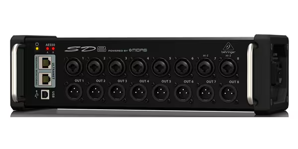 Behringer SD8 35W I/O Stage Box with 8 Remote-Controllable Midas