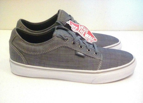 NWT VANS Gray Canvas Thick Tongue 