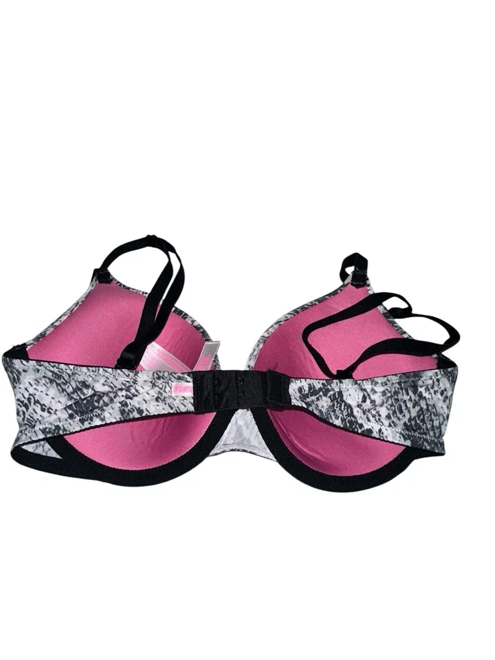 Camiseta Victorias Secret PINk Wear Everywhere sujetador ligeramente forrado 32C gris blanco Foto 4 de 4