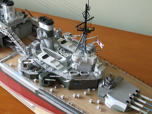1:200 Scale HMS Prince of Wales V-class Battleship DIY Handcraft Paper Model Kit - Picture 9 of 12