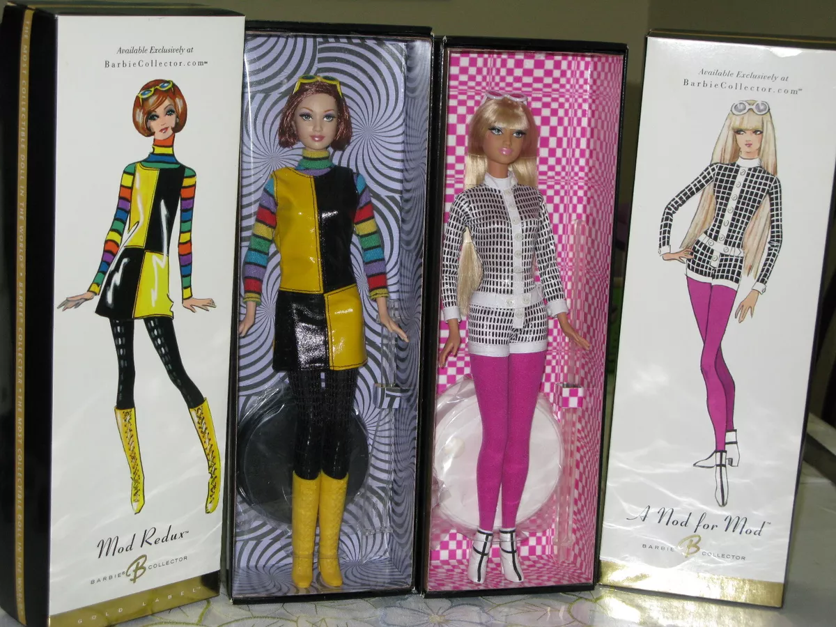 A Nod For Mod Barbie doll W/ Card Ltd 5000 Barbie Collector Exclusive Gold  label