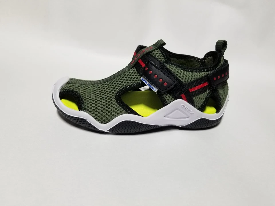 Geox Wader Caged Mesh Grip strap  Olive Green /Black Kids   Sandals US 10.5 - Image 4 of 4