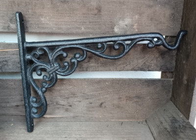  Toller schwarzer  Wandhaken   Blumenampel Laterne   Antiklook   Gusseisen  