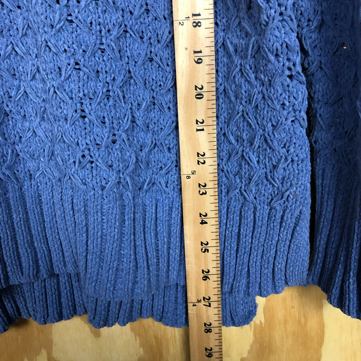 Light blue top chenille sweater