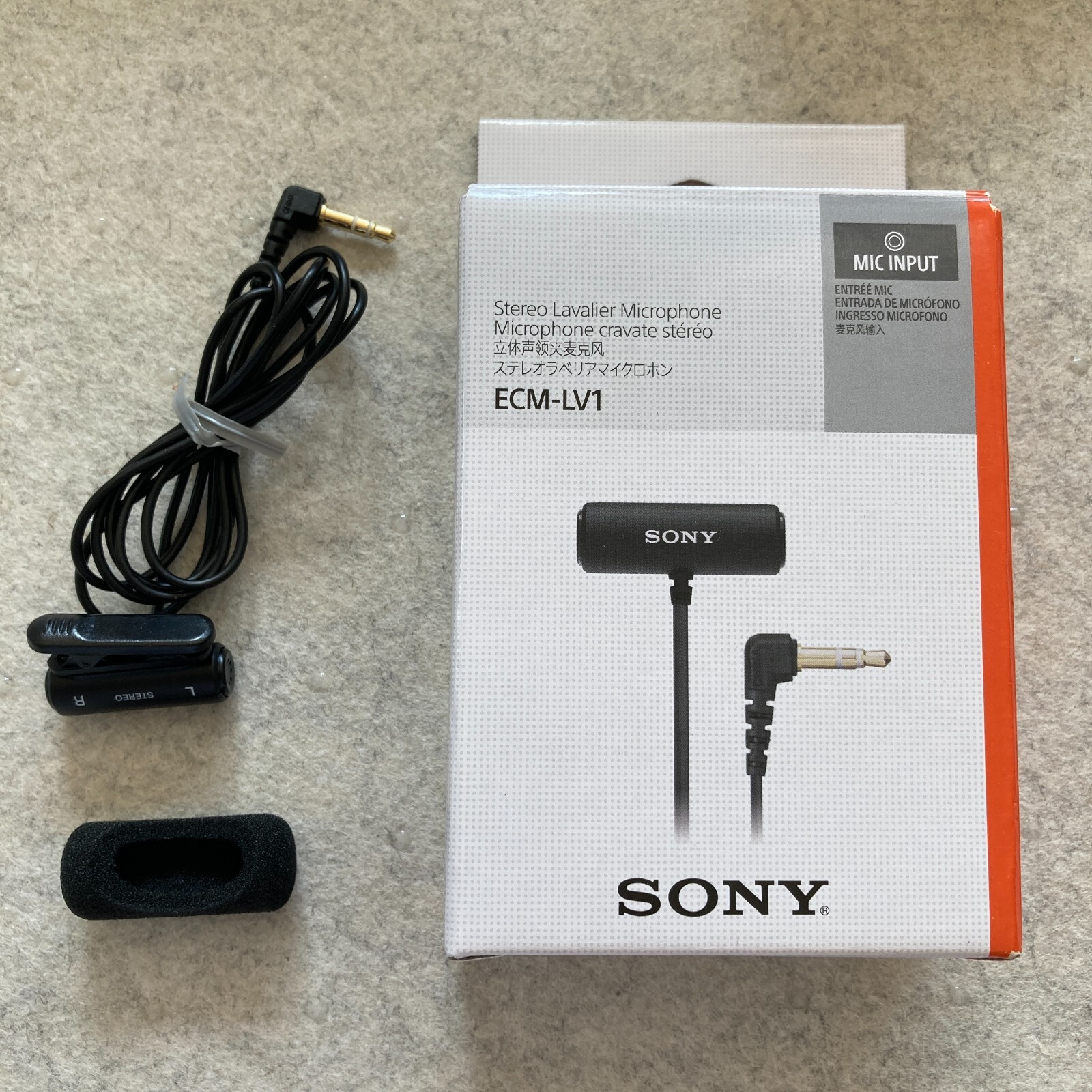 Microfono lavalier Sony ECM-LV1 con acquisizione audio stereo, nero. 003355