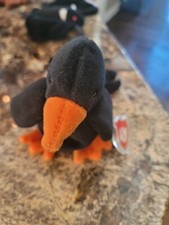 RARE Caw the Crow Ty Beanie Baby old authentic 100% 3rg gen hang