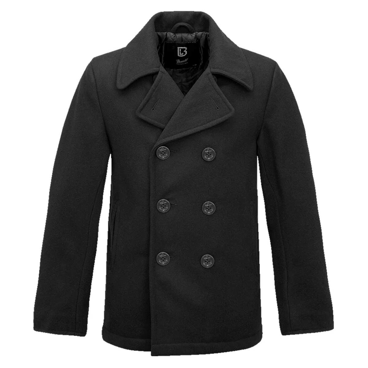 Mens wool top pea coat