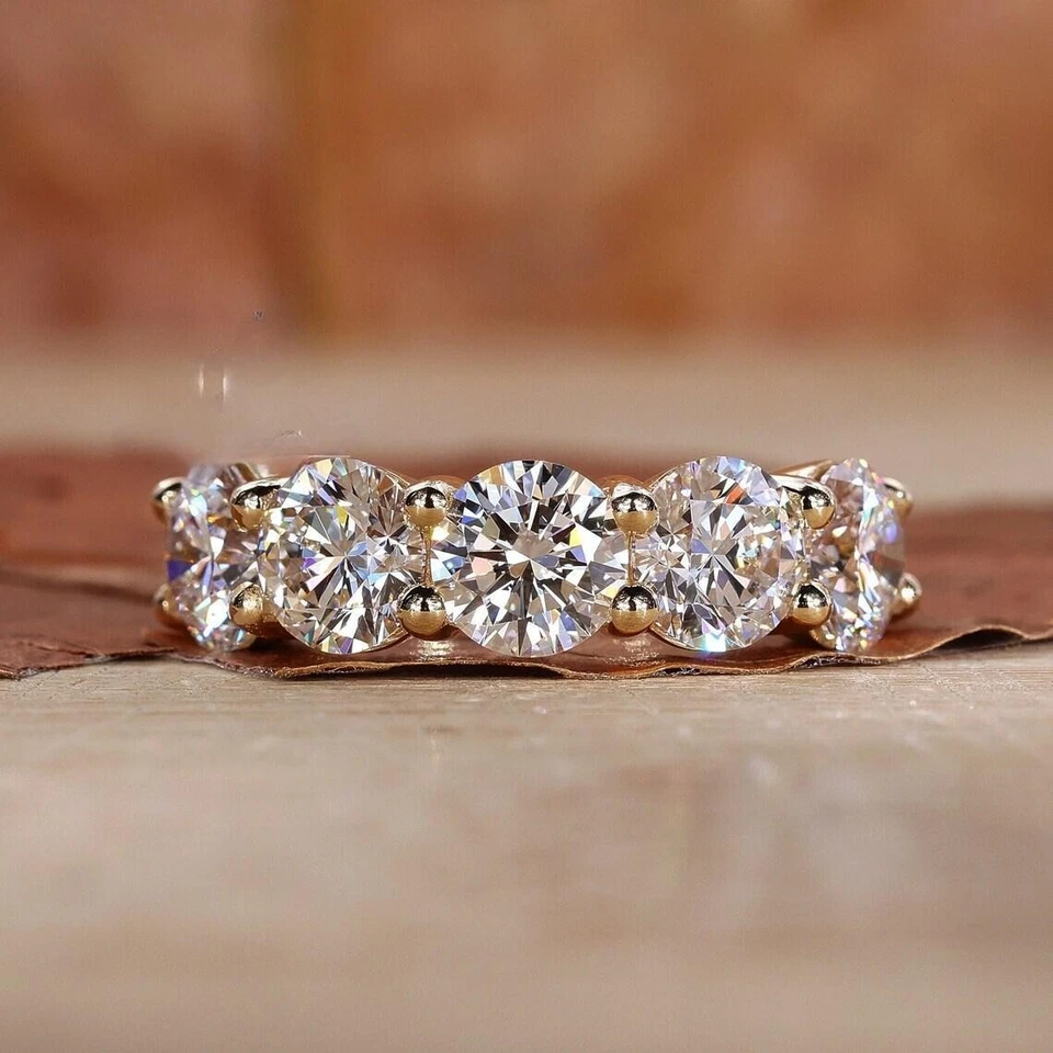 Pulseira feminina diamante Eternity 4 quilates ouro amarelo 18k IGI GIA laboratório cultivado certificado - Imagem 2 de 4