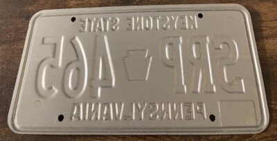 2001 Pennsylvania License Plate SRP 465 | eBay
