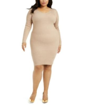 Planet Gold Trendy Glitter Bodycon Dress - Gold