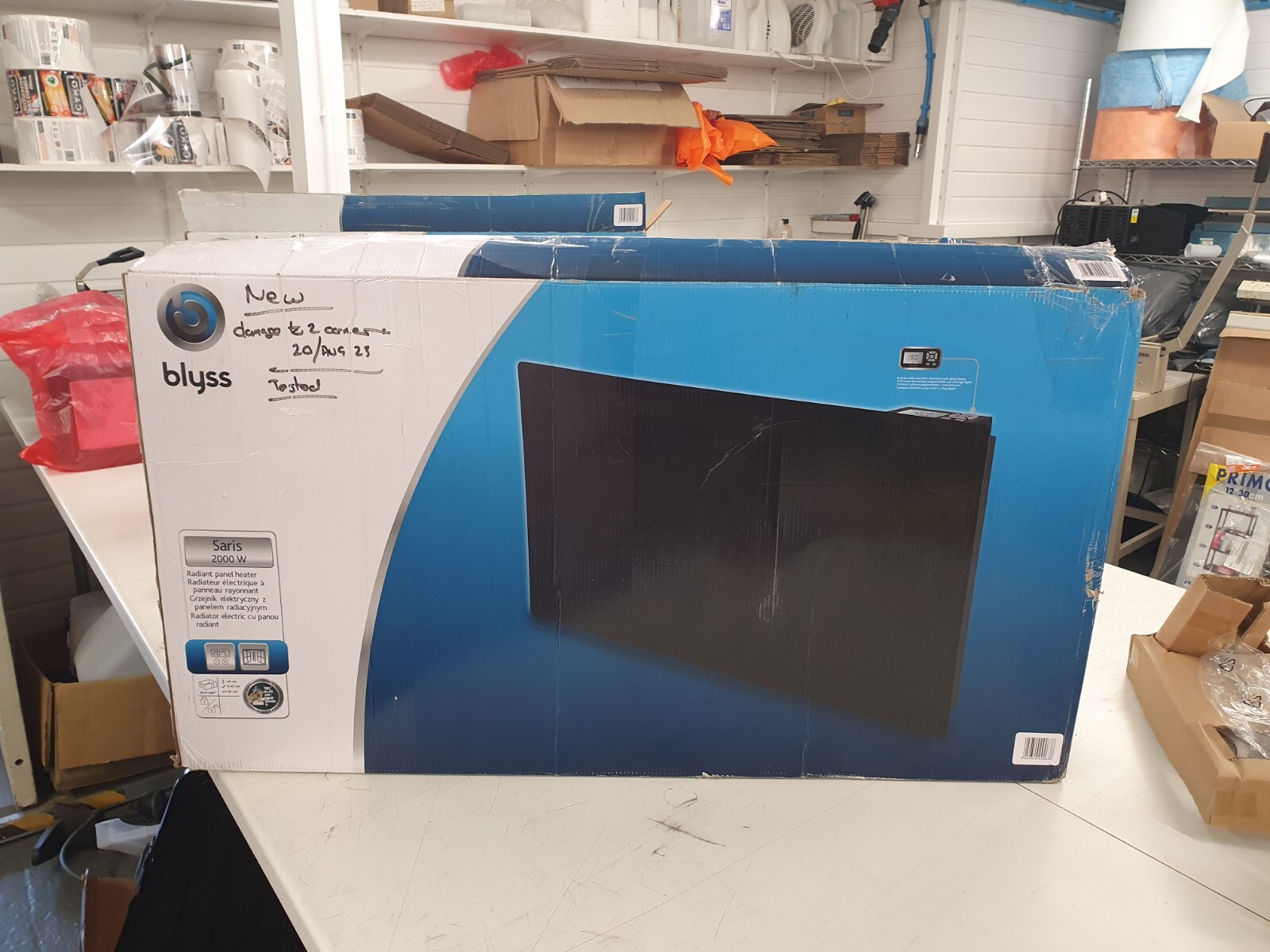 BLYSS SARIS WALL-MOUNTED PANEL HEATER DARK GREY 2000W READ LISTING SLIGHT  DAMAGE | eBay