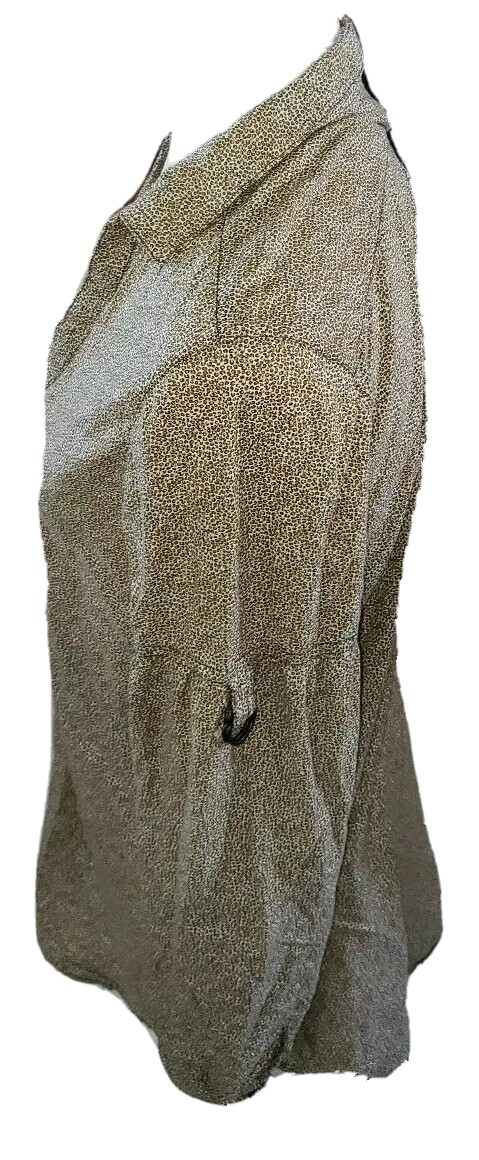 Zara Basic Women’s Leopard Blouse Long Sleeve But… - image 2