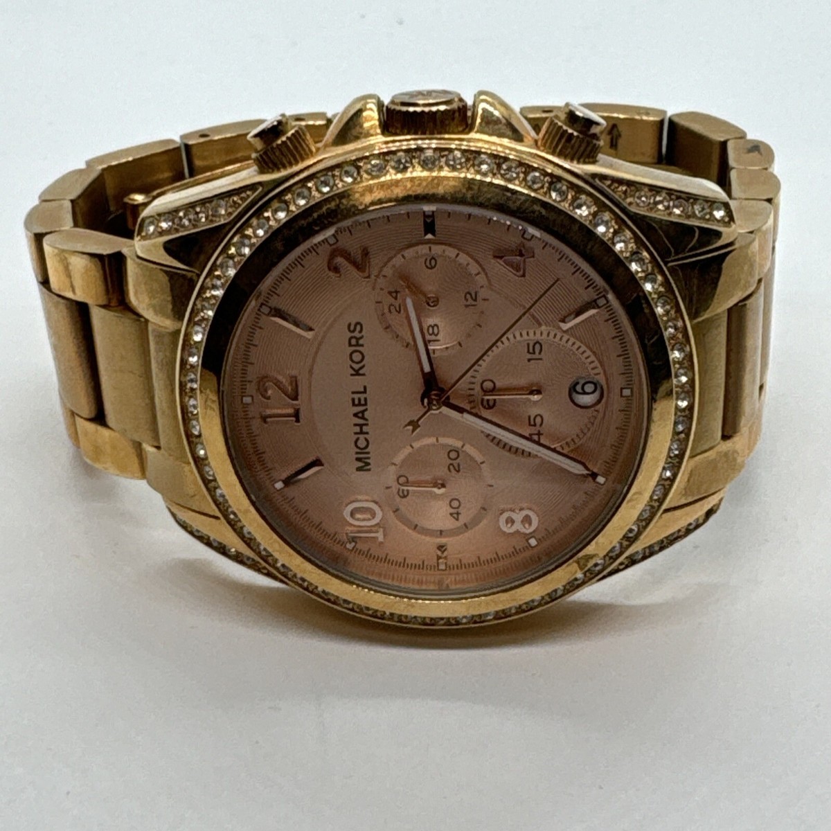 Michael Kors Blair MK5263 Women\'s Stainless Steel Analog Rose Dial Watch JNA589 Michael Kors Ladies Watch Blair MK5263 | Watches Prime main image 3