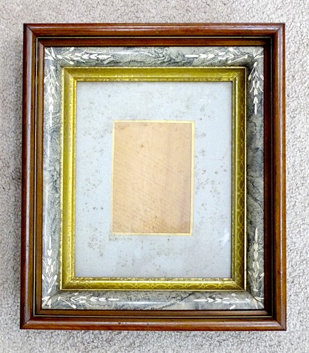 Antique VICTORIAN Deep Tray Edge WALNUT WOOD Painting PICTURE FRAME / Eastlake - Picture 3 of 12
