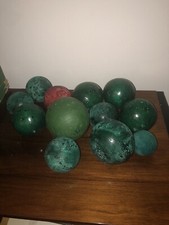 BOCCE  IN LEGNO Vintage misure Varie (12) come Foto