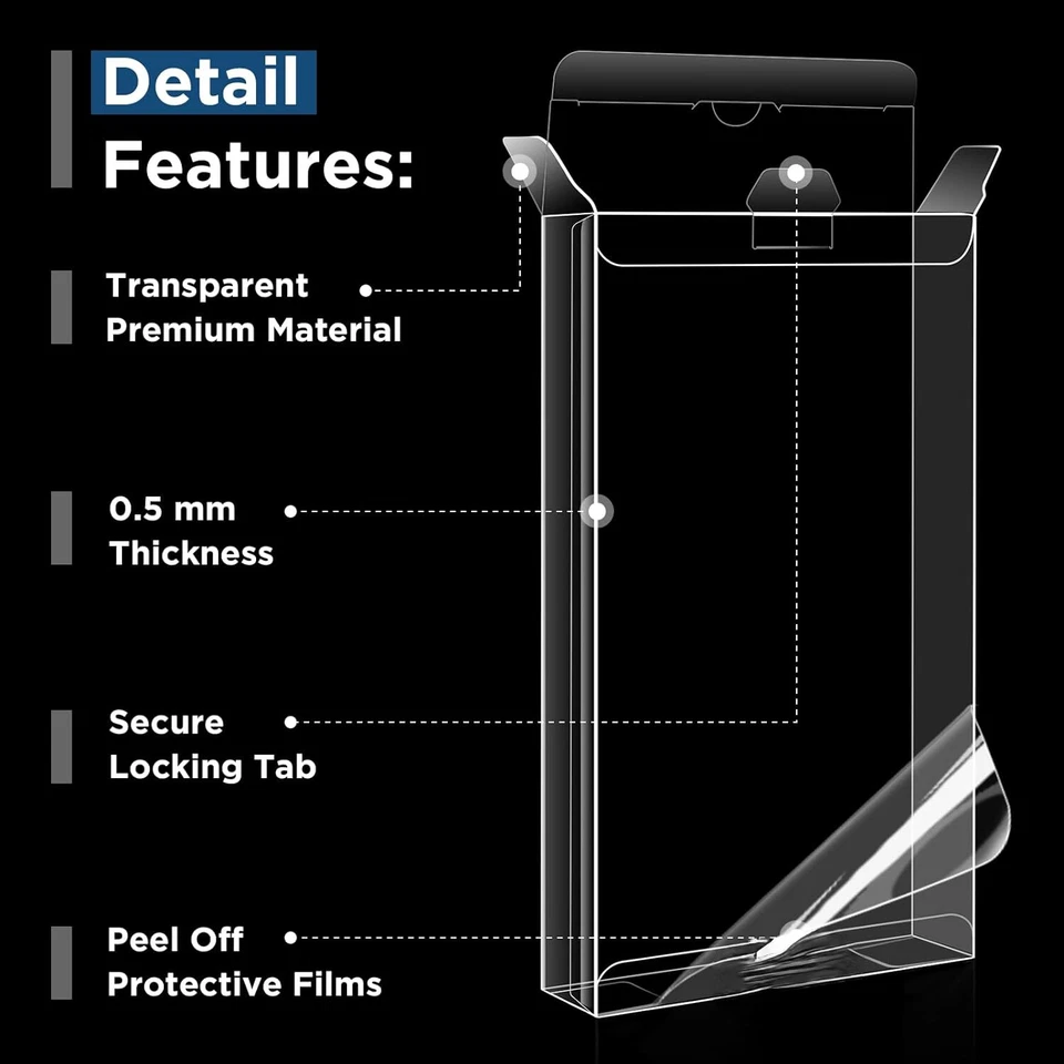 10x Funda Protectora de Caja para Cassette VHS Premium Cinta Protectora Estuche de Plástico Foto 4 de 4