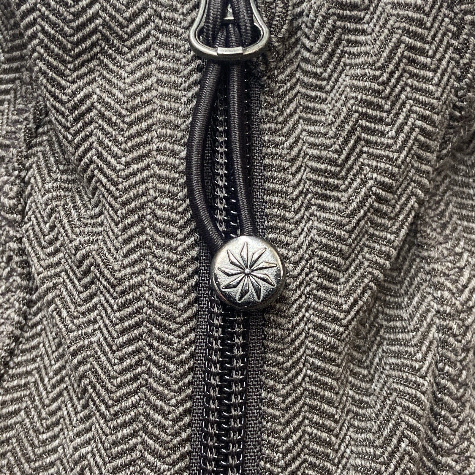 Athleta Jacket Size Medium Brown Herringbone Full… - image 7