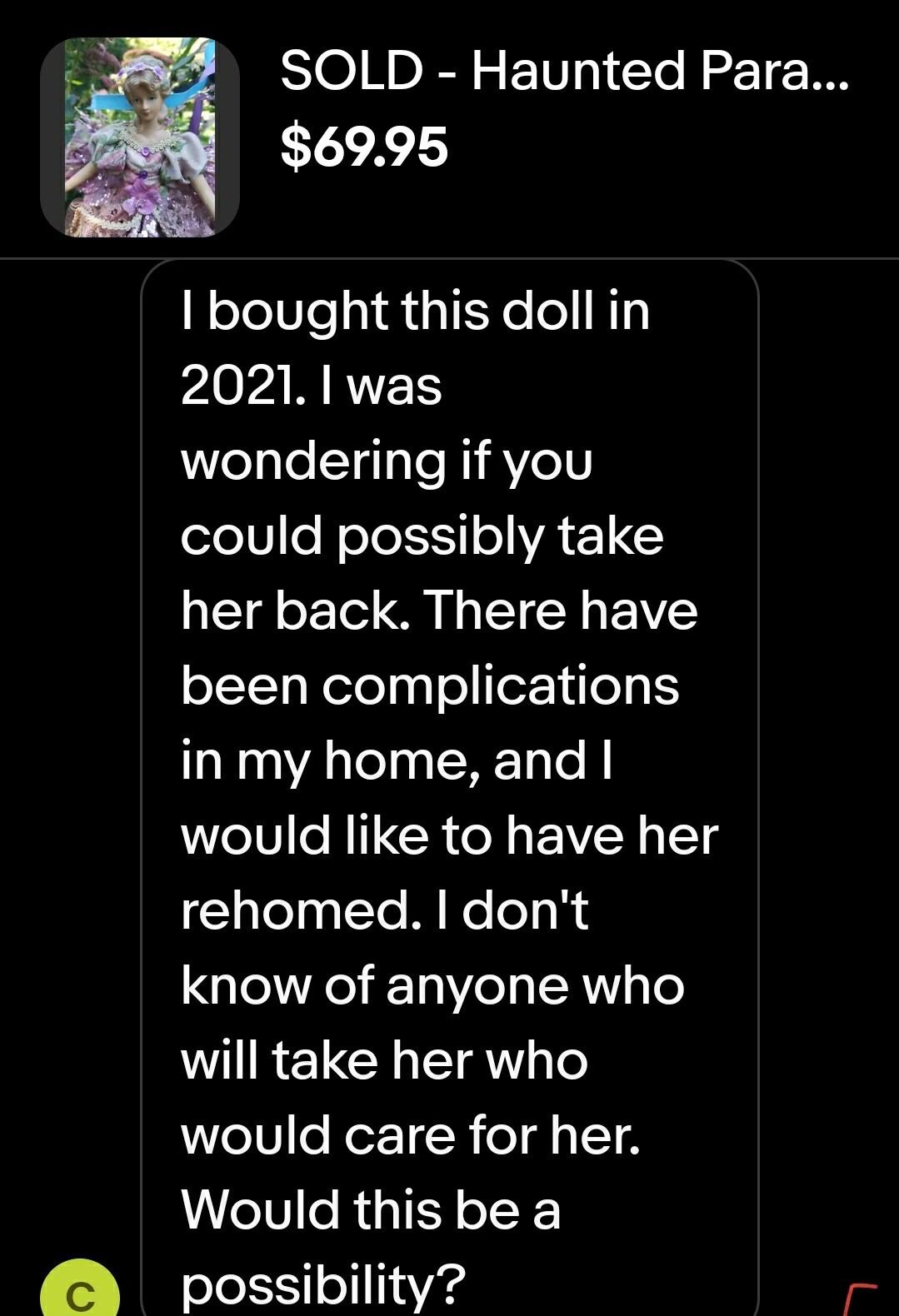 Haunted doll-Active Spirit Positive NEEDS NEW HOME 