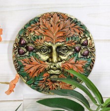 Ebros Autumn Fall Bronzed Blooming Floral Foliage Celtic Greenman Wall Decor