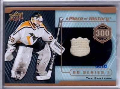 2015-16 Upper Deck A Piece Of History 300 Win Club #/10 PATCH Tom Barrasso WOW!