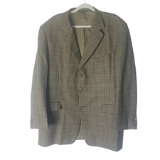 Burberry Saks Fith Avenue Houndstooth 100 Wool Men s blazer , Size 48 L