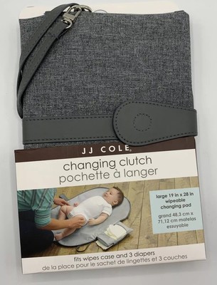 Nwt Jj Cole Changing Clutch In Stone 19 X 28 Fits Wipes Case And 3 Diapers Ebay
